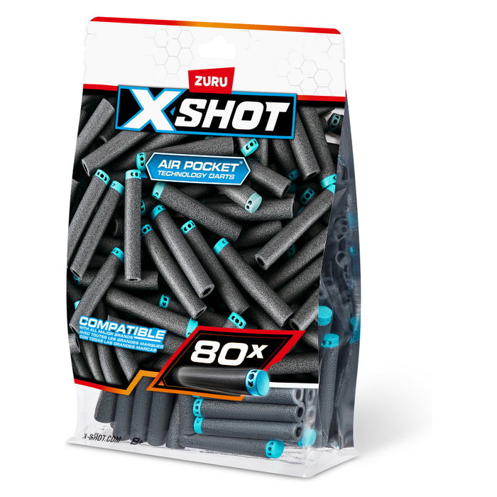 ZURU XSHOT Excel Paquete de Recarga de 80 Dardos Multicolor