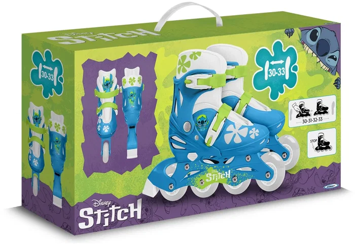 Stitch Patines en Línea Ajustables STI3496276263022 Infantil Azul Talla 30-33