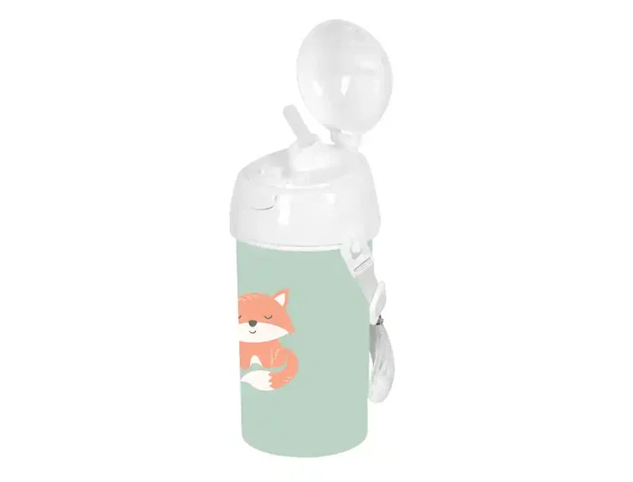 Safta Botella portalíquidos preescolar 500 ml con apertura automática y pajita