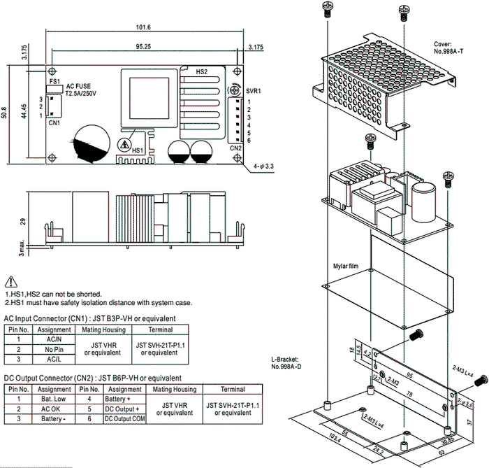 MEAN WELL PSC-60A Fuente de alimentación tipo buffer 59,34W