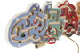 DKD Home Decor Juguete de Madera Multicolor Surtido de 4 Modelos