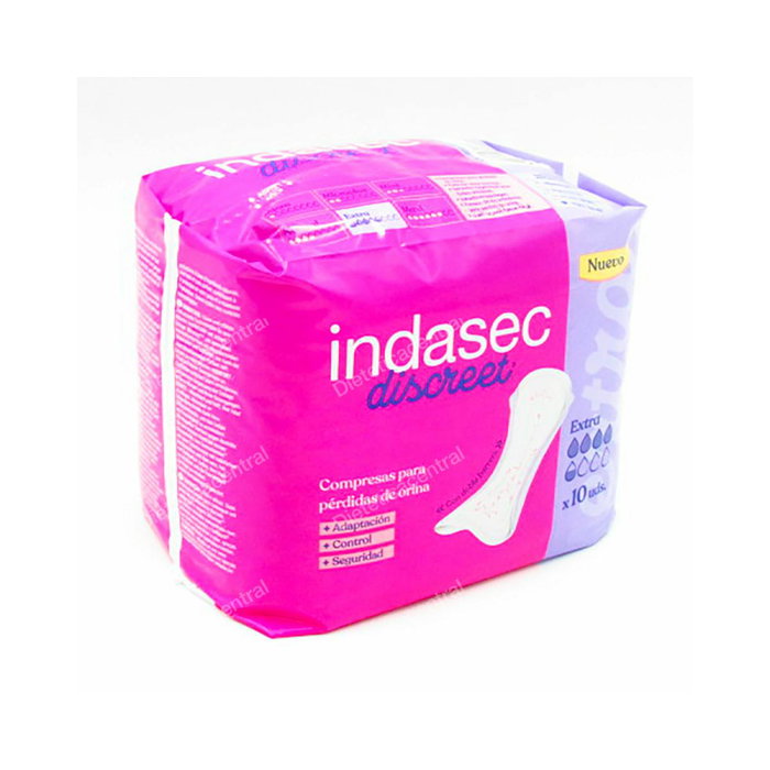 Indasec Discreet Compresa Perdidas Leves Extra 10 Unidades