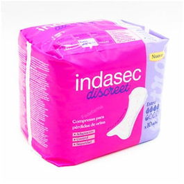 Indasec Discreet Compresa Perdidas Leves Extra 10 Unidades