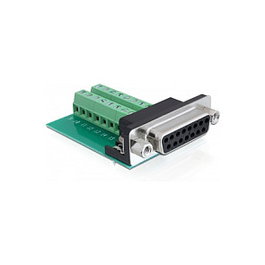 DeLOCK 65274 Adaptador Sub-D 15 pin Gameport a Bloque de terminales de 16 pines