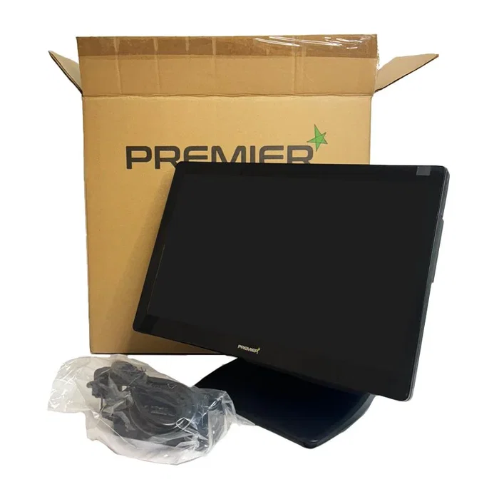 Premier KT-100 FT W N97 TPV Todo-en-Uno 15.6" Touch, Intel N97 Quad-Core 1.99 GHz, 8 GB DDR4, 128 GB SSD M.2, Soporte Plegable, Negro, Windows 11 IoT