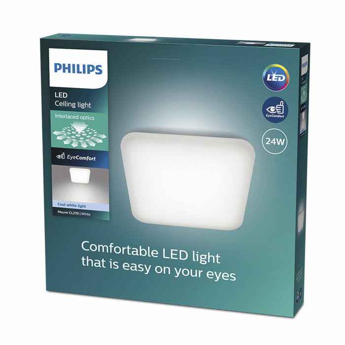 Philips Plafón LED cuadrado Mauve 24 W 4000 K Philips Plafón LED cuadrado Mauve 24 W 4000 K
