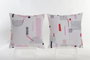 DKD Home Decor Cojín Memphis Surtido de 2 Unidades Blanco y Rosa
