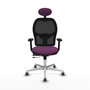 PIQUERAS Y CRESPO Silla de oficina Jorquera Morado/Negro con mecanismo Sincro/Traslack