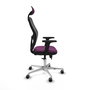 PIQUERAS Y CRESPO Silla de oficina Jorquera Morado/Negro con mecanismo Sincro/Traslack