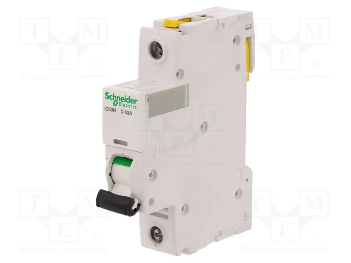 SCHNEIDER ELECTRIC Interruptor magnetotérmico iC60N 63A 1 Polo Característica D SCHNEIDER ELECTRIC Interruptor magnetotérmico iC60N 63A 1 Polo Característica D