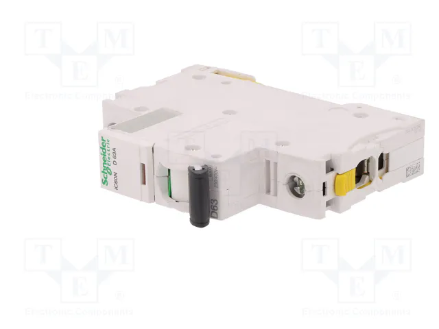 SCHNEIDER ELECTRIC Interruptor magnetotérmico iC60N 63A 1 Polo Característica D SCHNEIDER ELECTRIC Interruptor magnetotérmico iC60N 63A 1 Polo Característica D