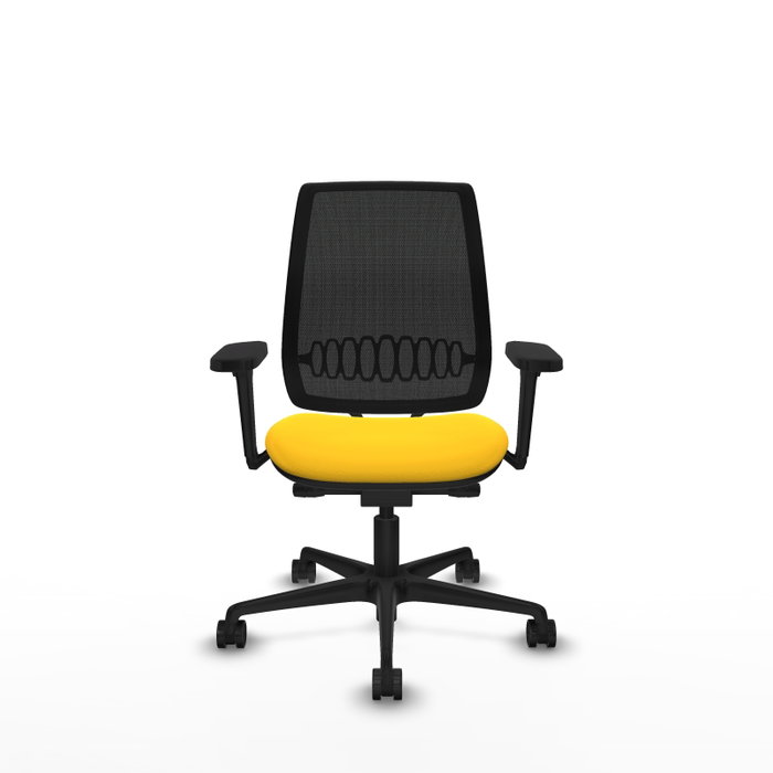 PIQUERAS Y CRESPO Alares Silla de Oficina con Mecanismo Traslack, Malla Negra y Similpiel Amarillo PIQUERAS Y CRESPO Alares Silla de Oficina con Mecanismo Traslack, Malla Negra y Similpiel Amarillo