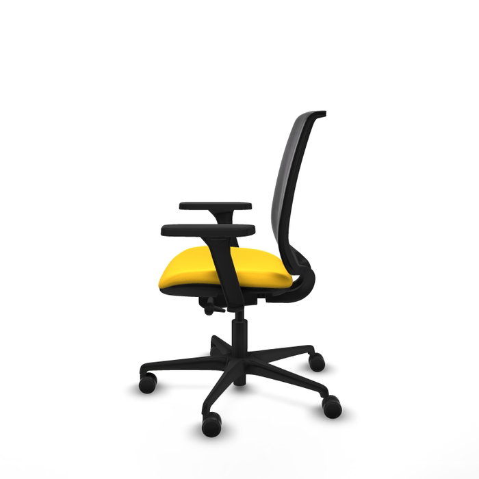 PIQUERAS Y CRESPO Alares Silla de Oficina con Mecanismo Traslack, Malla Negra y Similpiel Amarillo PIQUERAS Y CRESPO Alares Silla de Oficina con Mecanismo Traslack, Malla Negra y Similpiel Amarillo