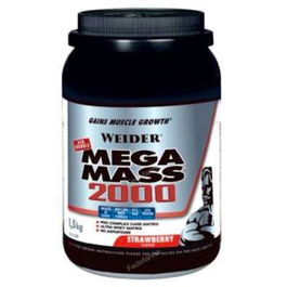WEIDER Mega Mass 2000 Fresa 1,5Kg. Complemento para ganar masa magra.