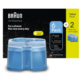 Braun CCR 6+2 Cartuchos de Limpieza ShaveCare Repuesto 8 Unidades