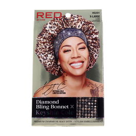 Red Kiss Gorro del Cabello Diamond Bling XL Luxe Leopard