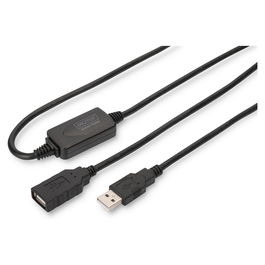 Digitus Cable USB 2.0 Verlängerungskabel Typ A -A St/Bu 15m sw Negro 15 metros