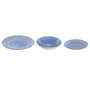 DKD Home Decor Set de Vajilla de 18 Piezas de Porcelana Azul Claro
