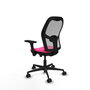 PIQUERAS Y CRESPO Silla de oficina Jorquera Rosa y Gris con Brazos 3D