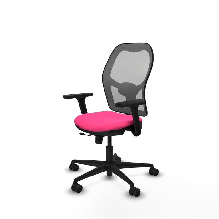 PIQUERAS Y CRESPO Silla de oficina Jorquera Rosa y Gris con Brazos 3D PIQUERAS Y CRESPO Silla de oficina Jorquera Rosa y Gris con Brazos 3D