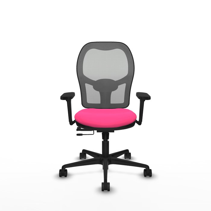 PIQUERAS Y CRESPO Silla de oficina Jorquera Rosa y Gris con Brazos 3D PIQUERAS Y CRESPO Silla de oficina Jorquera Rosa y Gris con Brazos 3D