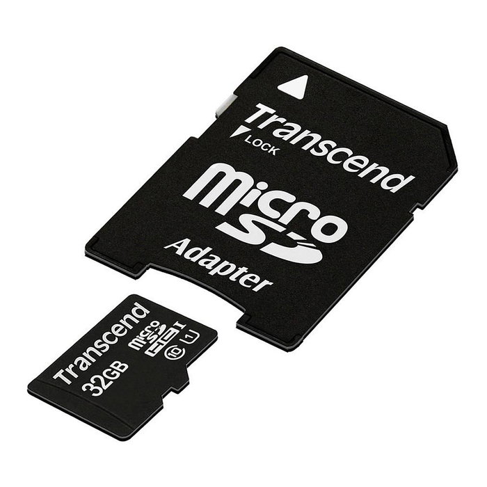 Transcend Premium Tarjeta de Memoria MicroSDHC 32GB Clase 10 U1, Velocidad Lectura 90MB/s, con Adaptador SD