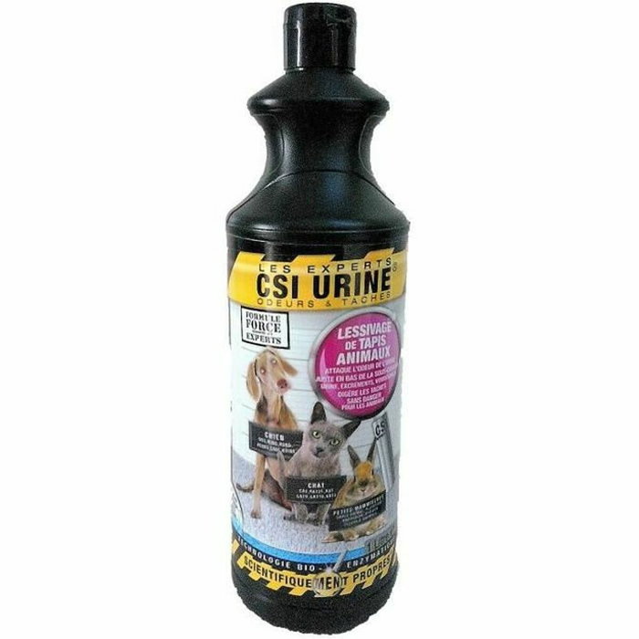 CSI Urine Lavado de alfombras 1L - Limpiador y eliminador de olores de orina para animales, superficies resistentes al agua