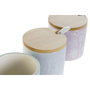 DKD Home Decor Azucarero Dolomite Bambu Surtido de 3 Colores