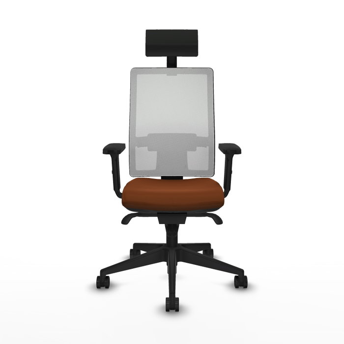 PIQUERAS Y CRESPO Silla de oficina Horna con mecanismo Sincro, Marrón y Blanco PIQUERAS Y CRESPO Silla de oficina Horna con mecanismo Sincro, Marrón y Blanco