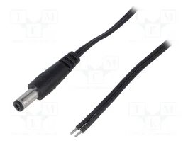 ESPE Cable de alimentación CC DC 5,5/2,5 recto, 1,46m