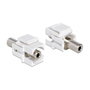 DeLOCK 86322 Módulo Keystone Jack 3,5 mm a Jack 3,5 mm Blanco/Plata