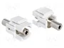 DeLOCK 86322 Módulo Keystone Jack 3,5 mm a Jack 3,5 mm Blanco/Plata