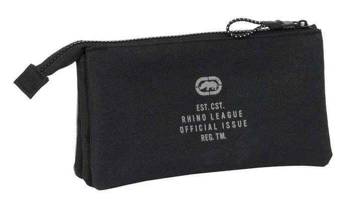 Portatodo Triple Eckō Unltd. Rhino Negro Gris 22 x 12 x 3 cm