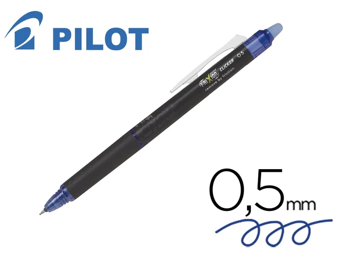 Pilot Bolígrafo Frixion Point Clicker 0,5 mm Azul (Set de 12)
