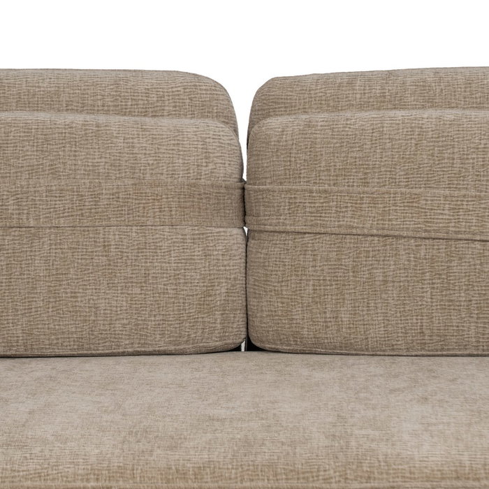 Sofá Beige Tejido-Madera Salón 127 X 72 X 73 cm