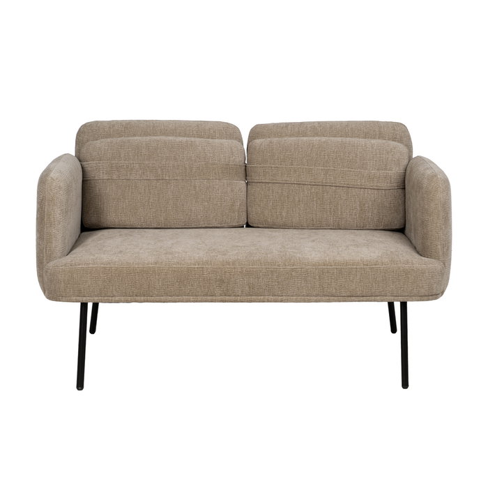 Sofá Beige Tejido-Madera Salón 127 X 72 X 73 cm