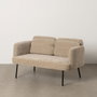 Ixia Sofá Beige de Tejido y Madera para Salón