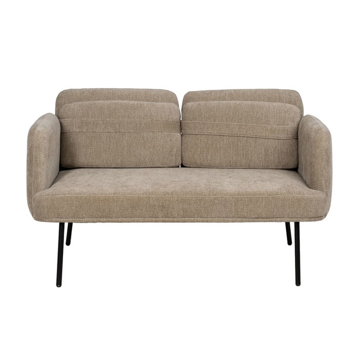 Ixia Sofá Beige de Tejido y Madera para Salón