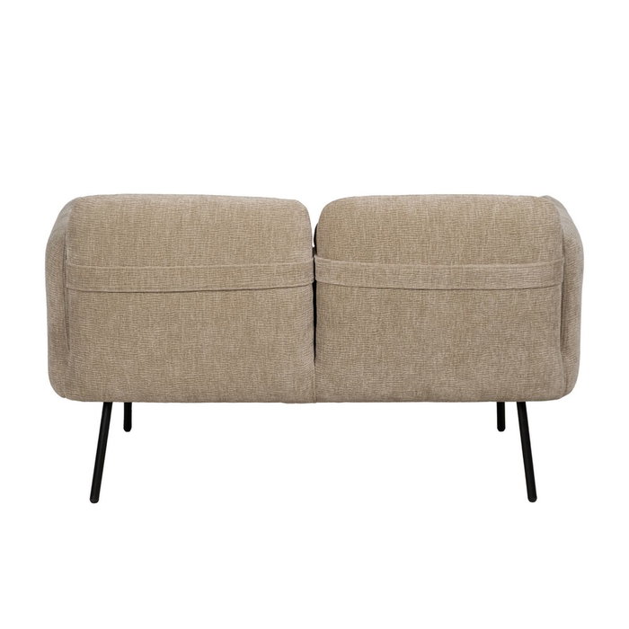 Ixia Sofá Beige de Tejido y Madera para Salón