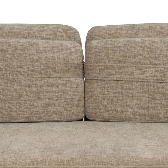 Ixia Sofá Beige de Tejido y Madera para Salón