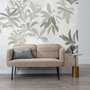 Ixia Sofá Beige de Tejido y Madera para Salón