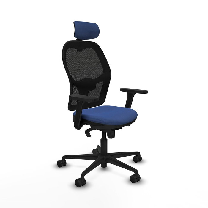 PIQUERAS Y CRESPO Silla de oficina Jorquera con mecanismo Sincro, Azul marino y Negro PIQUERAS Y CRESPO Silla de oficina Jorquera con mecanismo Sincro, Azul marino y Negro