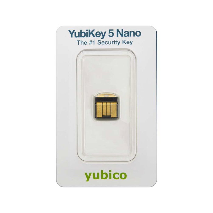Yubico YubiKey 5 Nano USB-A Negro, Oro