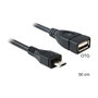 DeLOCK Cable USB de 50 cm con Micro-USB B y USB 2.0-A