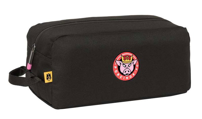 Zapatillero de Viaje Kings League Porcinos Negro 34 x 15 x 18 cm