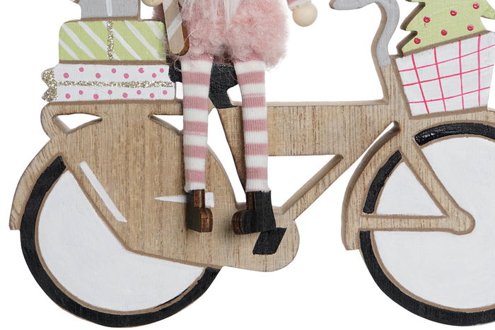 DKD Home Decor Figura Navidad Fantasia Multicolor Madera 21 x 21 x 2 cm (6 Unidades)