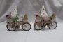 DKD Home Decor Figura de Madera Bicicleta Surtido de 2 en Multicolor