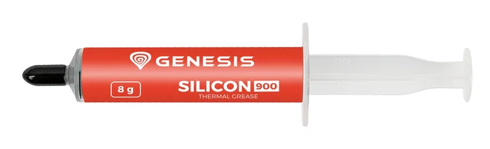 Genesis Silicon 900 Pasta Térmica 12.8 W/m·K, 8 g, 1 Pieza con Raspador, Conductividad Alta para PC