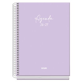 Agenda Escolar (2026-27) Dohe Basic Serenity Espiral Tapa Extra A5 D/P Con Goma Morado