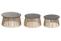 DKD Home Decor Mesa Centro Urban Marron 66 x 66 x 34 cm Set de 3